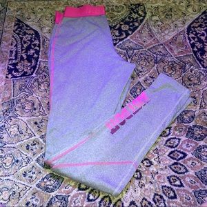 Nike pro pink and grey active leggings